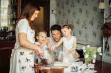 photo of kids playing with flour